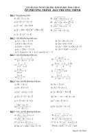 Ôn phương trình, bất phương trình - Toán 10 ppsx