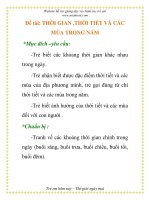Đề tài: THỜI GIAN ,THỜI TIẾT VÀ CÁC MÙA TRONG NĂM docx