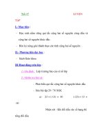 Giáo Án Toán Học :đại số 6 Tiết 47+48 pot