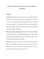 PHẪU THUẬT NỘI SOI SAU PHÚC MẠC CẮT THẬN BỆNH LÝ LÀNH TÍNH pot