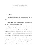 CÁC HÌNH THÁI GLÔCÔM TRẺ EM TÓM TẮT Mục tiêu: Bệnh glôcôm là một trong những pptx