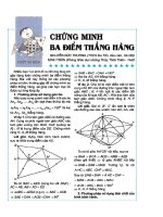 chuyên đề chứng minh ba điểm thẳng hàng
