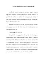 ỨNG DỤNG KỸ THUẬT MR ARTHROGRAPHY pps