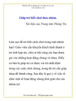 Giúp trẻ biết chơi theo nhóm. pdf