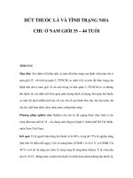 HÚT THUỐC LÁ VÀ TÌNH TRẠNG NHA CHU Ở NAM GIỚI 35 – 44 TUỔI pdf