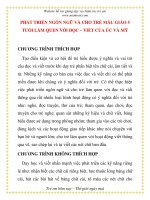 PHÁT TRIỂN NGÔN NGỮ VÀ CHO TRẺ MẪU GIÁO 5 TUỔI LÀM QUEN VỚI ĐỌC – VIẾT CỦA ÚC VÀ MỸ ppsx