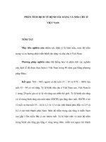 PHÂN TÍCH DỊCH TỄ BỆNH SÂU RĂNG VÀ NHA CHU Ở VIỆT NAM TÓM TẮT Mục tiêu nghiên pps