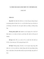 VAI TRÒ CHẨN ĐOÁN SINH THIẾT TỨC THÌ TRONG MỔ CÁC U VÚ TÓM TẮT Mục đích: Xác pps