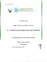 ĐỀ TÀI: Vấn Đề Lựa Chọn Nghịch Và Các Công Cụ Giải Quyết docx