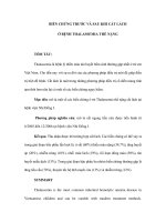 BIẾN CHỨNG TRƯỚC VÀ SAU KHI CẮT LÁCH Ở BỆNH THALASSEMIA THỂ NẶNG docx