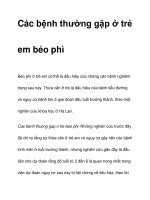 Các bệnh thường gặp ở trẻ em béo phì pot