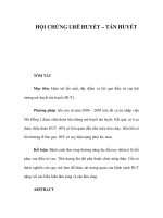 HỘI CHỨNG URÊ HUYẾT – TÁN HUYẾT pdf