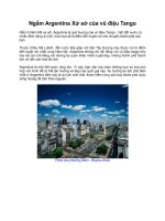 Ngắm Argentina Xứ sở của vũ điệu Tango ppt