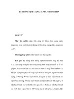 HỆ THỐNG ĐỊNH LƯỢNG ALPHA-FETOPROTEIN TÓM TẮT Mục tiêu nghiên cứu: Xây dựng pps