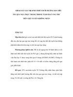 KHẢO SÁT GIÁ TRỊ SINH THIẾT DƯỚI HƯỚNG DẪN SIÊU ÂM QUA NGẢ TRỰC TRÀNG TRONG TẦM SÓAT UNG THƯ TIỀN LIỆT TUYẾN KHÔNG NHÂN pptx