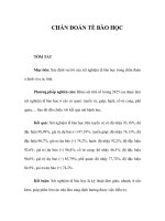 CHẨN ĐOÁN TẾ BÀO HỌC TÓM TẮT Mục tiêu: Xác định vai trò của xét nghiệm ppsx