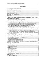 Tiểu luận luật kinh doanh Người đại diện theo pháp luật của Doanh nghiệp