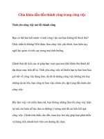 Chìa khóa dẫn đến thành công trong công việc pdf
