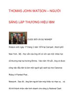 THOMAS JOHN WATSON – NGƯỜI SÁNG LẬP THƯƠNG HIỆU IBM pps