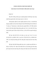 ÁP DỤNG PHƯƠNG PHÁP SINH THIẾT ĐỂ CHẨN ĐOÁN NGUYÊN NHÂN VIÊM LÓET GIÁC MẠC docx