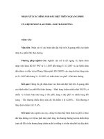 NHẬN XÉT CÁC HÌNH ẢNH ĐĂC BIỆT TRÊN X QUANG PHỔI CỦA BỆNH NHÂN LAO PHỔI – ĐÁI THÁO ĐƯỜNG ppsx