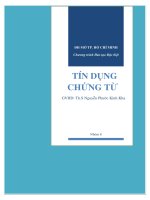Tiểu luận THANH TOÁN QUỐC TẾ đề tài TÍN DỤNG CHỨNG TỪ