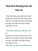 Quá trình khoáng hoá xác hữu cơ pptx