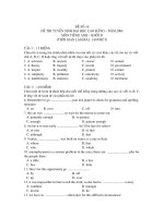 Đề thi đại học môn tiếng anh - đề số16 pdf