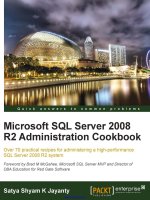 microsoft sql server 2008 r2 administration cookbook