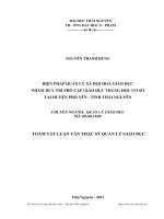 biện pháp quản lý xã hội hoá giáo dục nhằm duy trì phổ cập giáo dục trung học cơ sở tại huyện phổ yên tỉnh thái nguyên