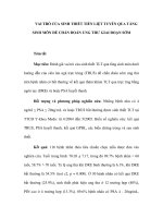 VAI TRÒ CỦA SINH THIẾT TIỀN LIỆT TUYẾN QUA TẦNG SINH MÔN ĐỂ CHẨN ĐOÁN UNG THƯ GIAI ĐOẠN SỚM pot