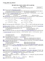 Đề kiểm tra chất lượng lớp 12 môn vật lý - trường THPT Yên Thành 2 potx