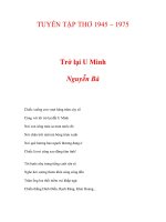 TUYỂN TẬP THƠ 1945 – 1975 - Trở lại U Minh Nguyễn Bá ppsx
