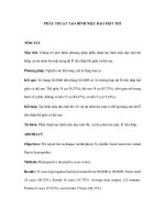 PHẪU THUẬT TẠO HÌNH NIỆU ĐẠO MỘT THÌ ppt