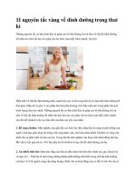 11 nguyên tắc vàng về dinh dưỡng trong thai kì docx