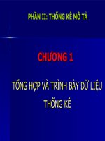 CHƯƠNG 1: TỔNG HỢP VÀ TRÌNH BÀY DỮ LIỆU THỐNG KÊ pps