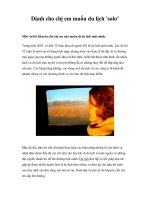 Dành cho chị em muốn du lịch ’solo’ pptx