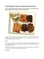 Cách dùng gia vị ngon mà không gây hại sức khỏe pptx