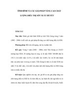 TÌNH HÌNH VÀ CÁC GIẢI PHÁP NÂNG CAO CHẤT LƯỢNG ĐIỀU TRỊ SỐT XUẤT HUYẾT pot