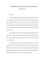 TÌNH TRẠNG SỨC KHỎE VÀ HOẠT ĐỘNG SINH HOẠT HẰNG NGÀY potx