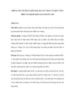 NHỮNG YẾU TỐ TIÊN LƯỢNG HẬU QUẢ TỬ VONG VÀ CHỨC NĂNG TRÊN CÁC BỆNH NHÂN XUẤT HUYẾT NÃO potx