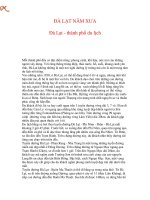 ĐÀ LẠT NĂM XƯA Đà Lạt - thành phố du lịch docx