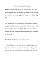 Mẹo cho bé uống thuốc dễ dàng docx