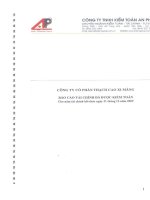 báo cáo tài chính cho năm tài chính kết thúc 31 tháng 12 năm 2009 đã được kiểm toán công ty cổ phần thạch cao xi măng