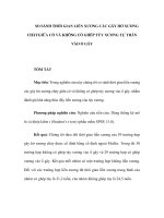 SO SÁNH THỜI GIAN LIỀN XƯƠNG CÁC GÃY HỞ XƯƠNG CHÀYGIỮA CÓ VÀ KHÔNG CÓ GHÉP pot