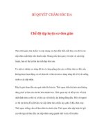 BÍ QUYẾT CHĂM SÓC DA - Chế độ tập luyện cơ đơn giản pdf