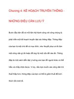 Chương 4: KẾ HOẠCH TRUYỀN THÔNG ppt