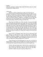 CHỦ ĐỀ : CƠ HỘI VÀ THÁCH THỨC ĐỐI VỚI NÔNG SẢN CỦA VIỆT NAM KHI GIA NHẬP ASEAN pptx