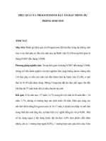 HIỆU QUẢ CỦA PROGESTERONE ĐẶT ÂM ĐẠO TRONG DỰ PHÒNG SINH NON docx