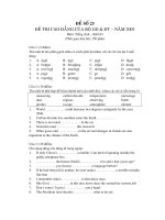 Đề thi đại học tiếng anh - đề số 23 pptx